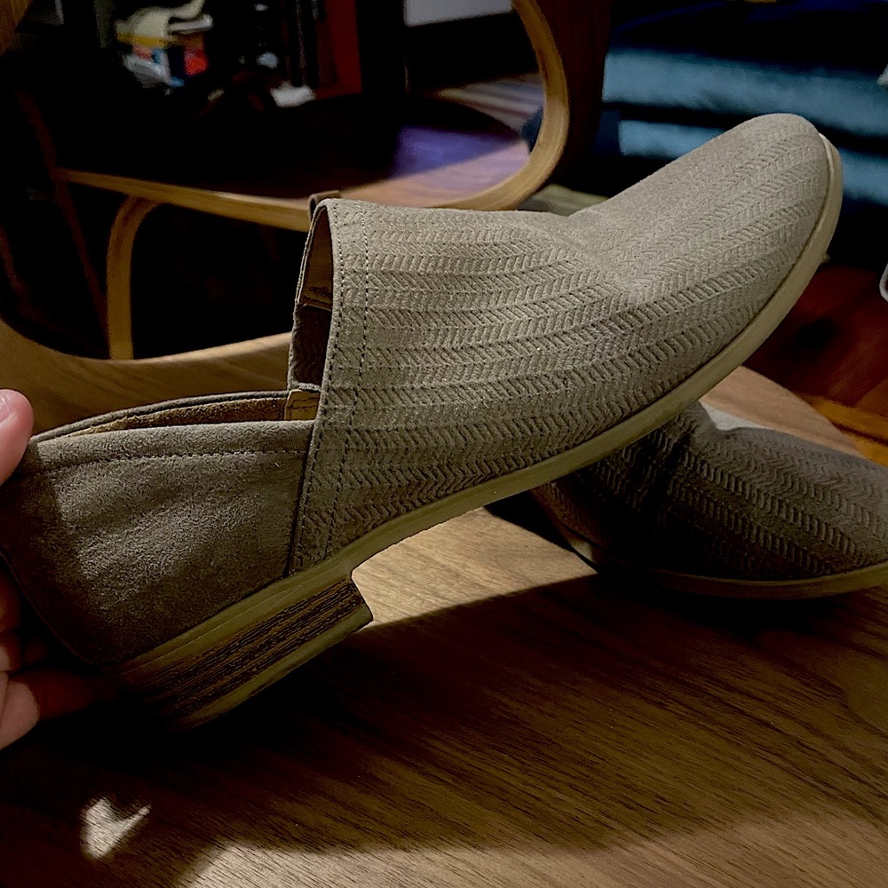 Tan suede loafers